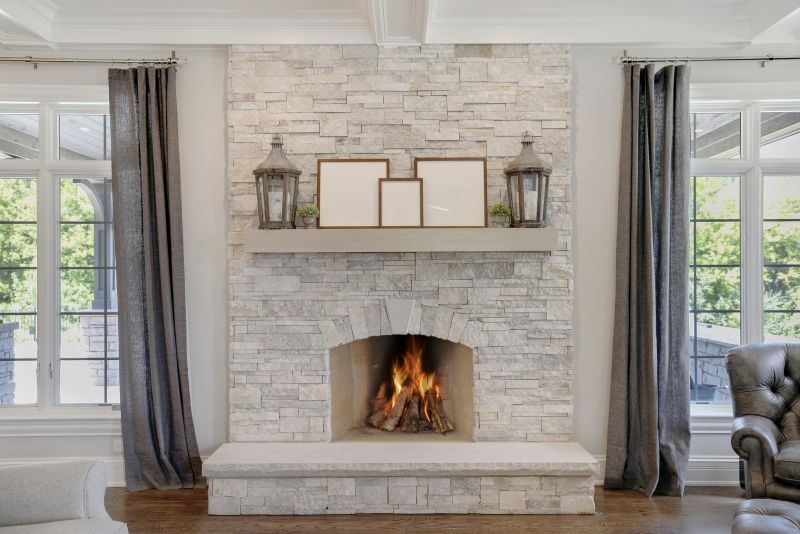 Modern Stone Mantel