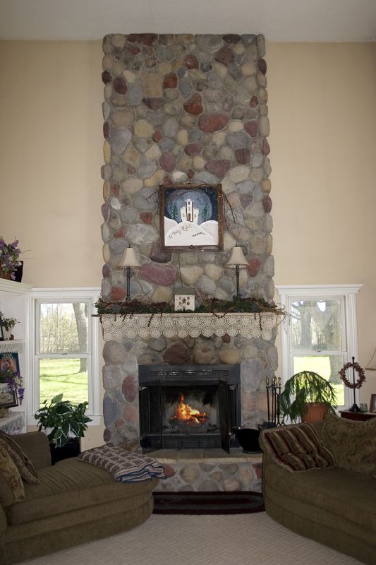 Stone Fireplace Mantel